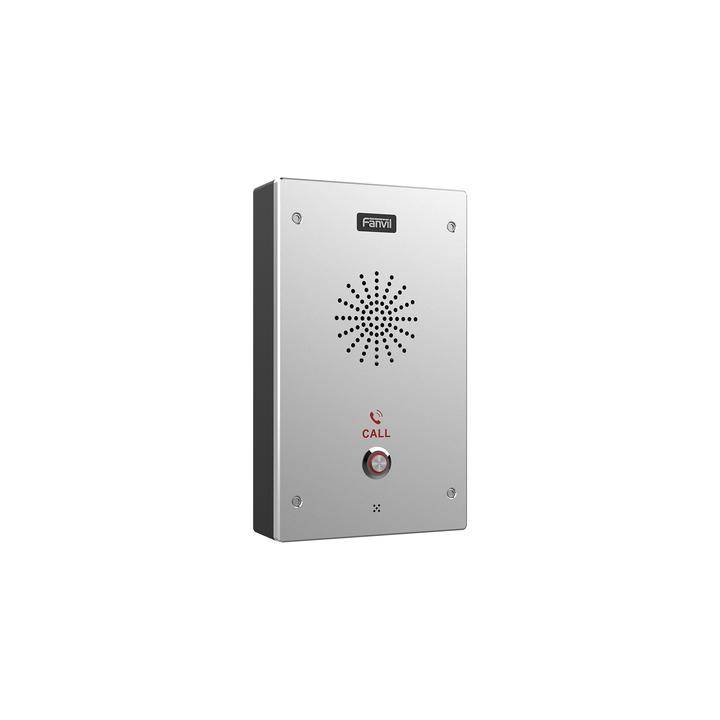 Intercomunicador IP, 2 líneas SIP, 2 relevadores con botón para llamada, anti-vandálico, IP65 e IK10, PoE
