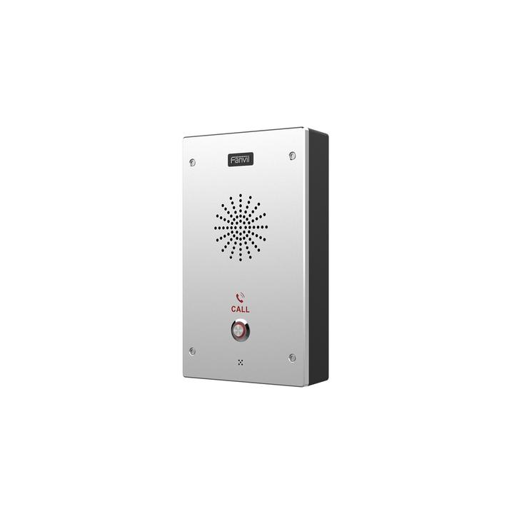 Intercomunicador IP, 2 líneas SIP, 2 relevadores con botón para llamada, anti-vandálico, IP65 e IK10, PoE