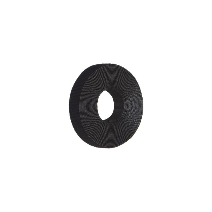 Rollo de Cinta de Contacto, de 15 Pies (4.5m) de Largo, 19.1 mm de Ancho, Color Negro