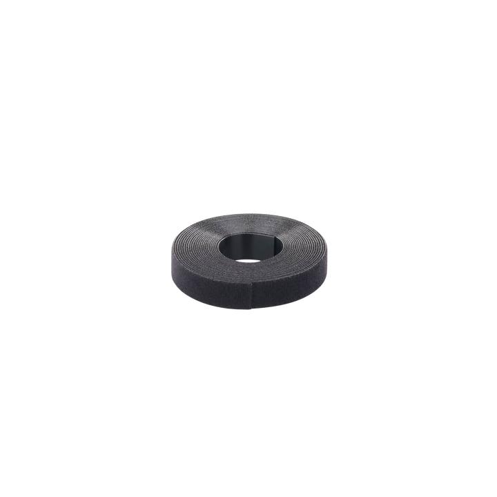 Rollo de Cinta de Contacto, de 15 Pies (4.5m) de Largo, 19.1 mm de Ancho, Color Negro