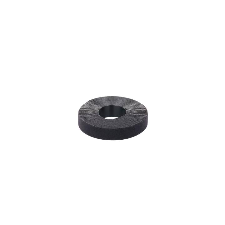Rollo de Cinta de Contacto, de 15 Pies (4.5m) de Largo, 19.1 mm de Ancho, Color Negro
