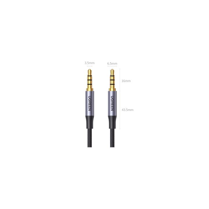 Cable Auxiliar de 3.5mm / Cable Audio Estéreo / Núcleo de Alambre de Cobre Esmaltado / Carcasa de Aluminio Azul +