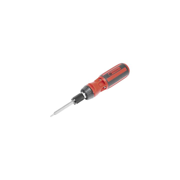 Desarmador 6 en 1 con Mango de Agarre Plástico (Torx #10 y #20, Hexagonal #5, PH0, PH2, Plana #5)