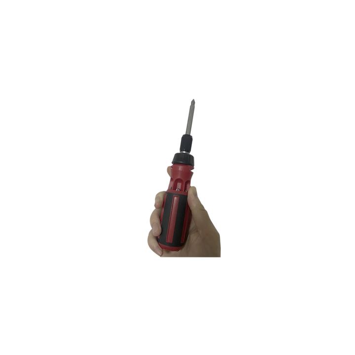 Desarmador 6 en 1 con Mango de Agarre Plástico (Torx #10 y #20, Hexagonal #5, PH0, PH2, Plana #5)