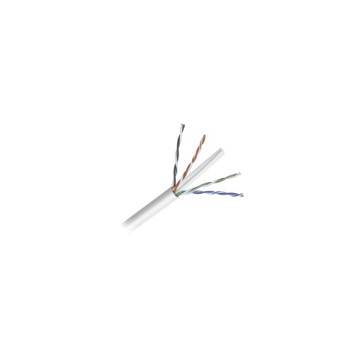 Bobina de Cable de 152 Metros (500 Pies) Cat6+ Calibre 23 Alto Desempeño, Super Flexible, UL, Color Blanco, para