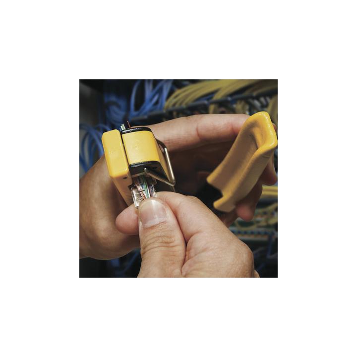 Ponchadora/Pelacables/Cortacables con Matraca para Conectores Pass-Thru RJ45