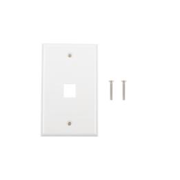 Placa de Pared de 1 Puerto, Keystone, Color Blanco