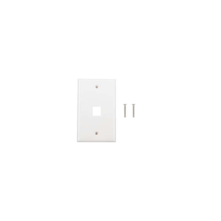 Placa de Pared de 1 Puerto, Keystone, Color Blanco