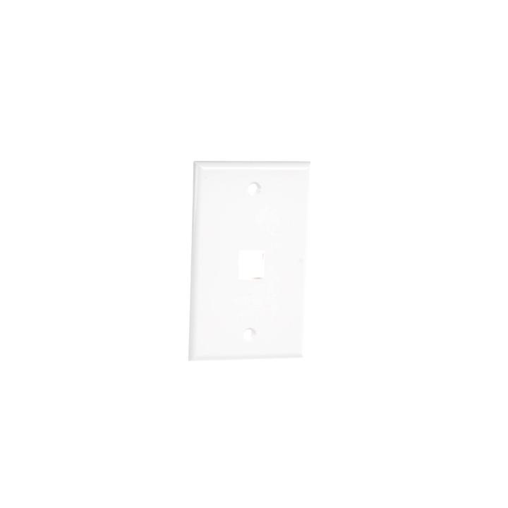 Placa de Pared de 1 Puerto, Keystone, Color Blanco