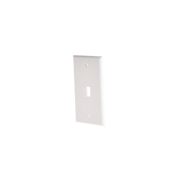 Placa de Pared de 1 Puerto, Keystone, Color Blanco