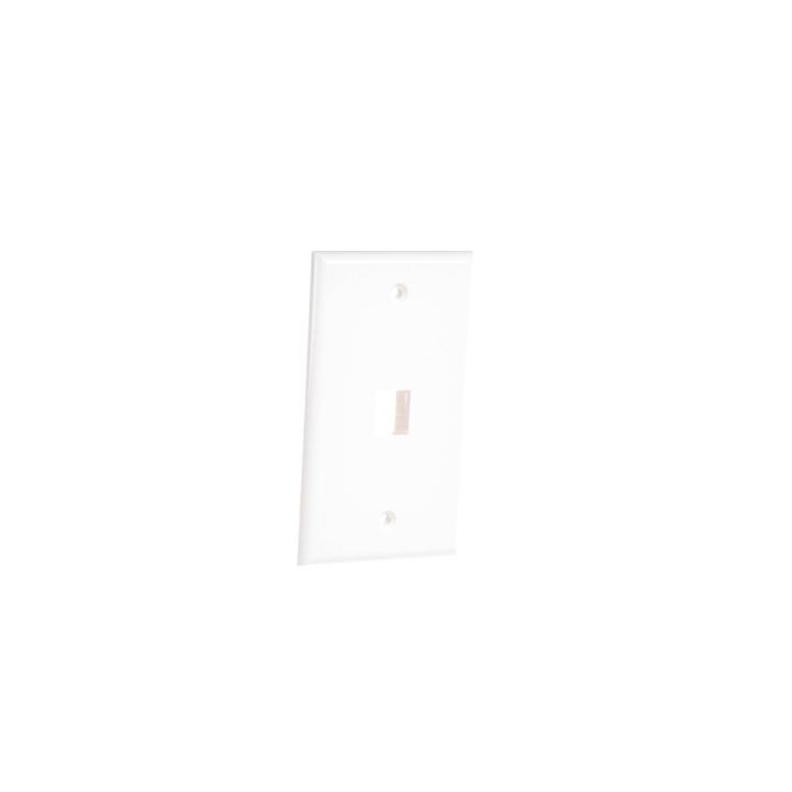 Placa de Pared de 1 Puerto, Keystone, Color Blanco
