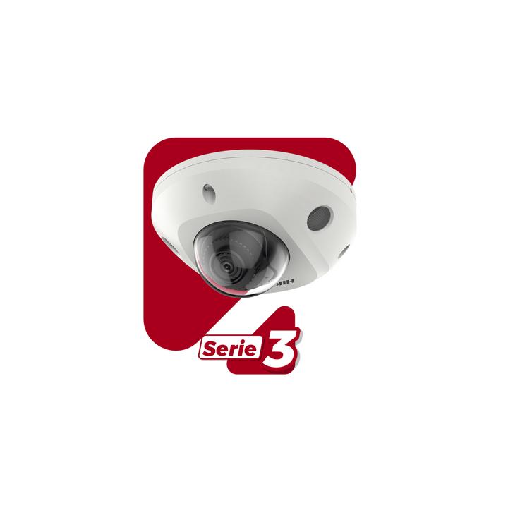 Mini Domo IP 4 Megapixel / Lente 2.8 mm / 30mts IR EXIR / Micrófono Integrado / Exterior IP67 / IK08 / PoE /