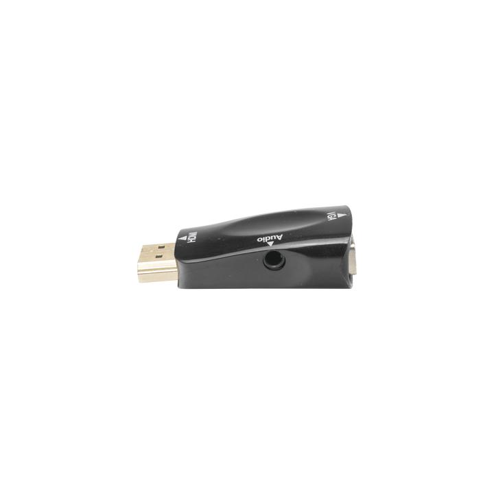Adaptador (Convertidor) HDMI a VGA  / HDMI Macho a VGA Hembra / Resolución 1920x1080 @ 60Hz  / Adaptador de Audio de
