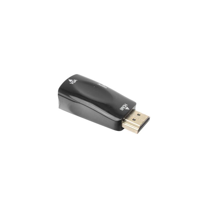 Adaptador (Convertidor) HDMI a VGA  / HDMI Macho a VGA Hembra / Resolución 1920x1080 @ 60Hz  / Adaptador de Audio de
