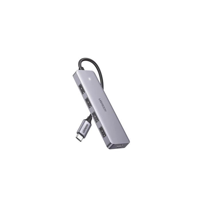 HUB USB-C 3.0 4 EN 1 | 4 Puertos USB-A (5Gbps) | Carcasa ABS + PC | Soporta OTG | Luz Indicadora LED | Compatible con