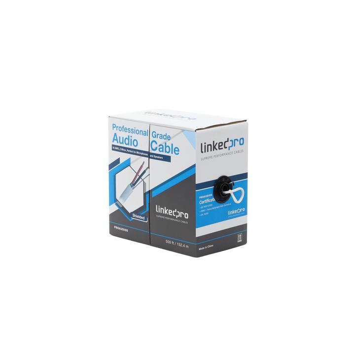 Cable para Audio Profesional Calibre 18 en 2 Hilos 100% Cobre, Blindado Perfecto para Bocinas y Micrófonos, Bobina de
