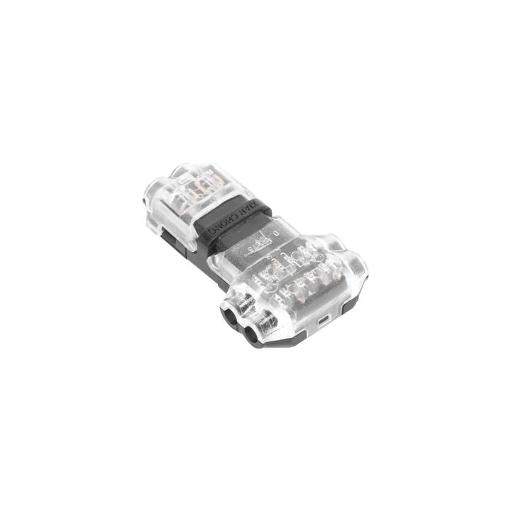Conector en forma de T para 2 Contactos / Para una Conexión Rápida