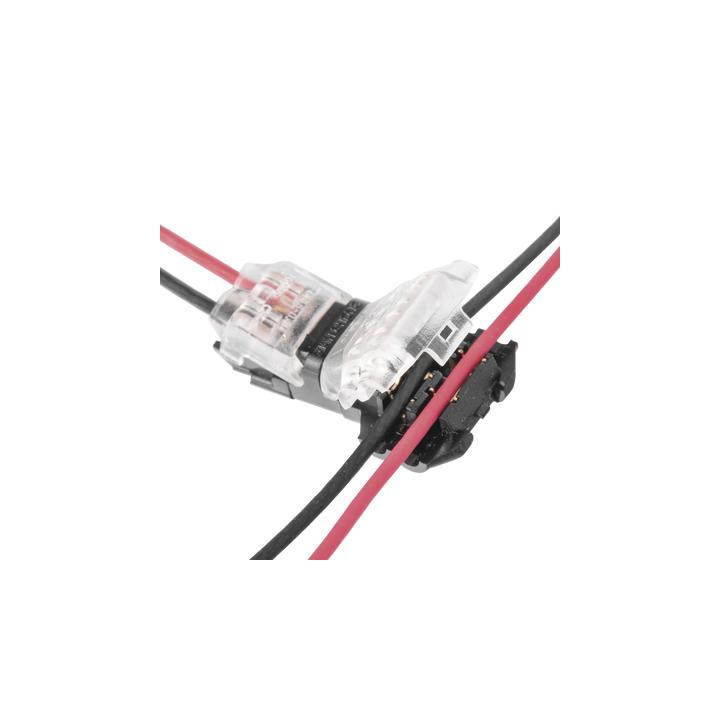 Conector en forma de T para 2 Contactos / Para una Conexión Rápida