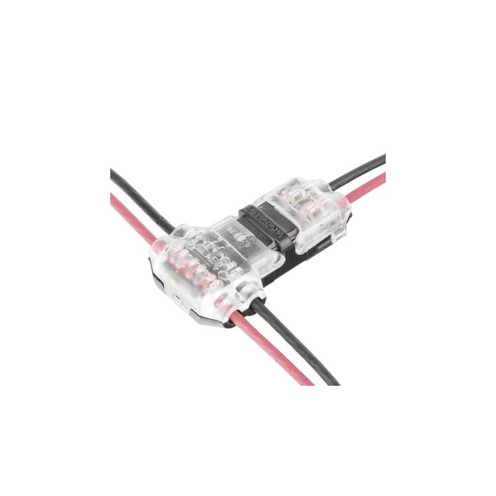 Conector en forma de T para 2 Contactos / Para una Conexión Rápida
