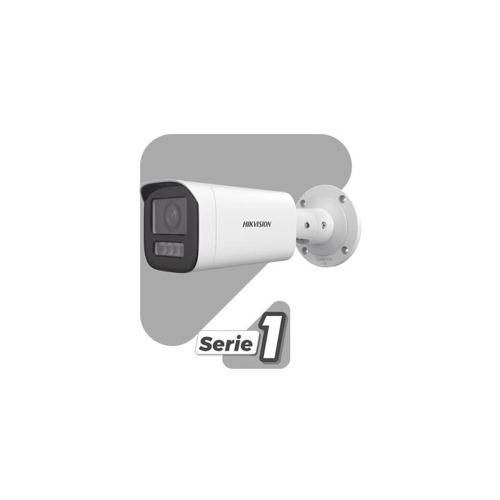 Bala IP 4 Megapíxel / Lente Mot. 2.8 a 12 mm / Dual Light (50 mts IR + 50 mts Luz Blanca) / ACUSENSE Lite / Audio de