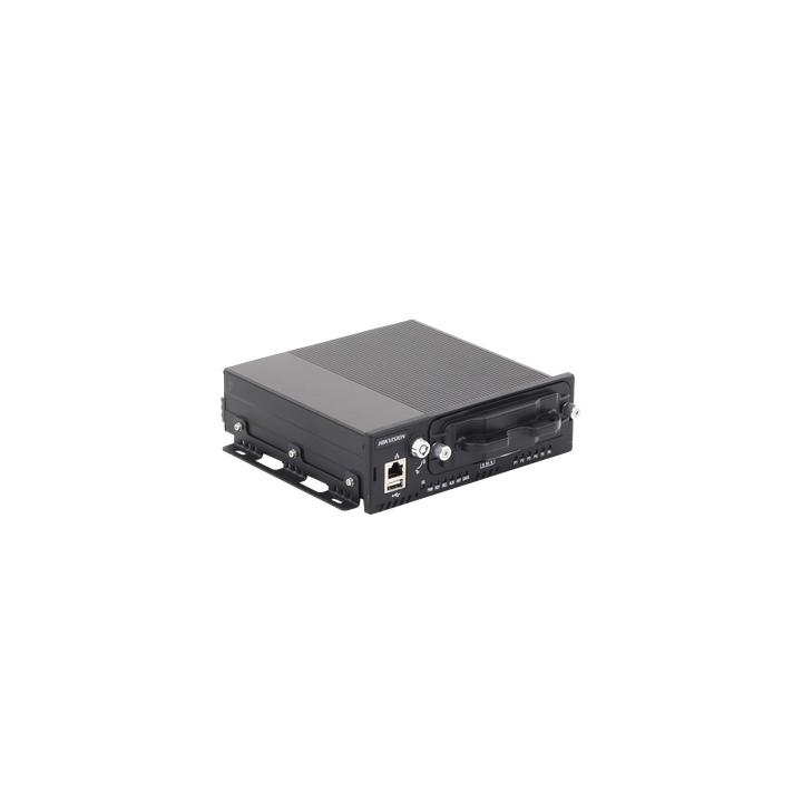 NVR Móvil de 4 Canales de 2 Megapixel / 4 PoE + 4 vía Switch Extendible / 2 Bahías de Disco Duro / Incluye Modulo
