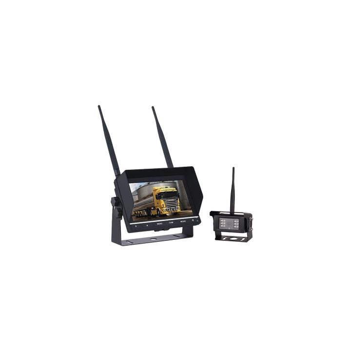 Sistema Profesional Inalámbrico de Cámara de Reversa Infrarroja y Monitor de 7" para Vehículos de Trabajo y