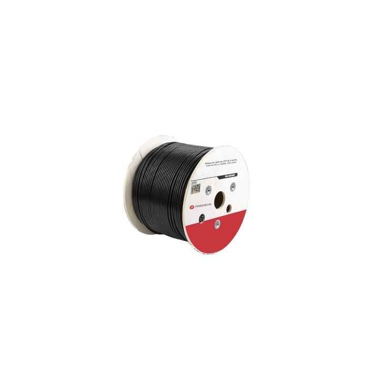 Bobina de Cable de UTP de 4 Pares Cat5e de 305 Metros (1000 Pies), 100% Cobre, LDPE Resistente a Rayos UV Relleno de