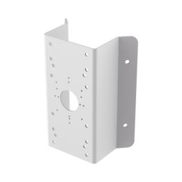 Montaje de Esquina para PTZ TURBOHD o IP / Uso en Exterior / Material de Acero de Carbono / Color Blanco