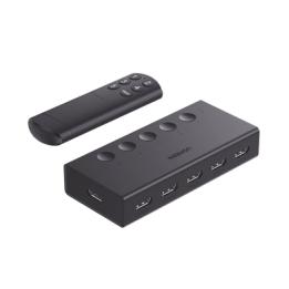 Conmutador HDMI 5X1 | 4K@60Hz | HDMI 2.0, 1.4 | HDCP 2.2, 1.4 | VRR | Dynamic HDR | 3D | CEC | EDID | IR 10 Metros