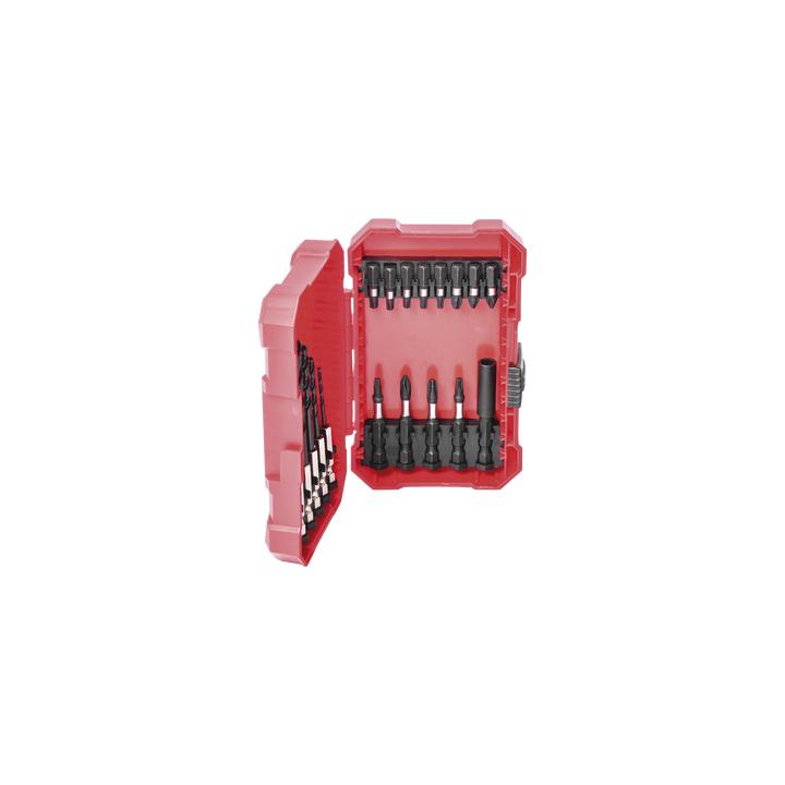 Juego de 18 Puntas y Brocas para Taladro, con Entrada Hexagonal de 1/4", Incluye Estuche.