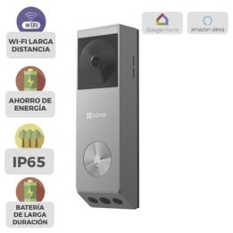 Doorbell de Batería Recargable con Transformador de 5Vcc o Panel Solar (Incluye Panel) / 3 megapíxel / Doble Lente /