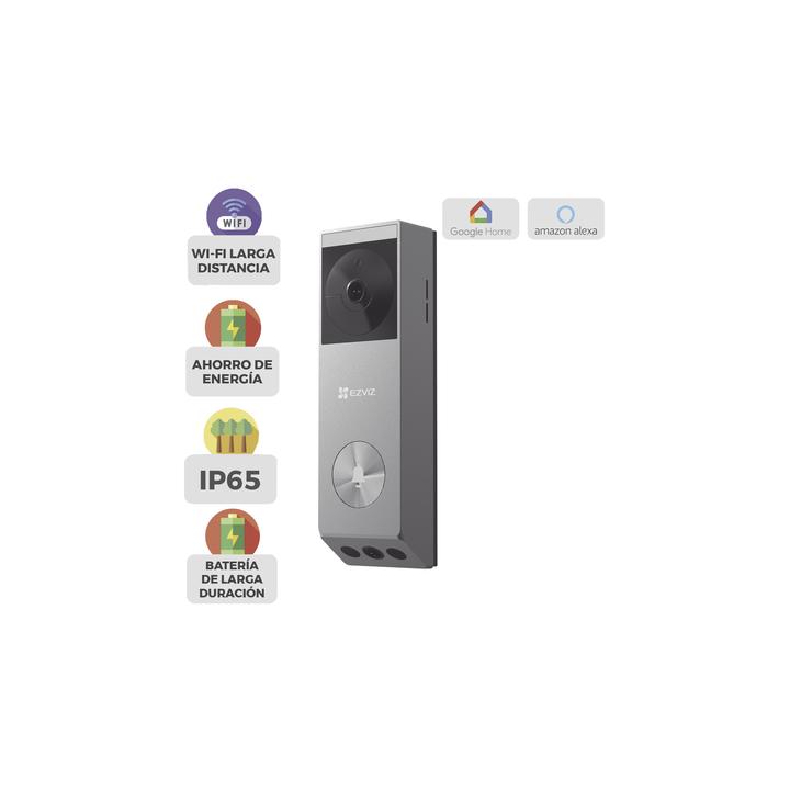 Doorbell de Batería Recargable con Transformador de 5Vcc o Panel Solar (Incluye Panel) / 3 megapíxel / Doble Lente /