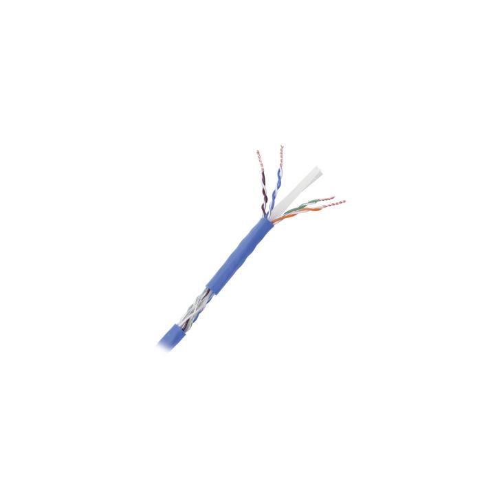 Bobina de Cable de 152.5 Metros (500 Pies) Cat6+ Calibre 23 Alto Desempeño, Super Flexible, UL, Color Azul, para