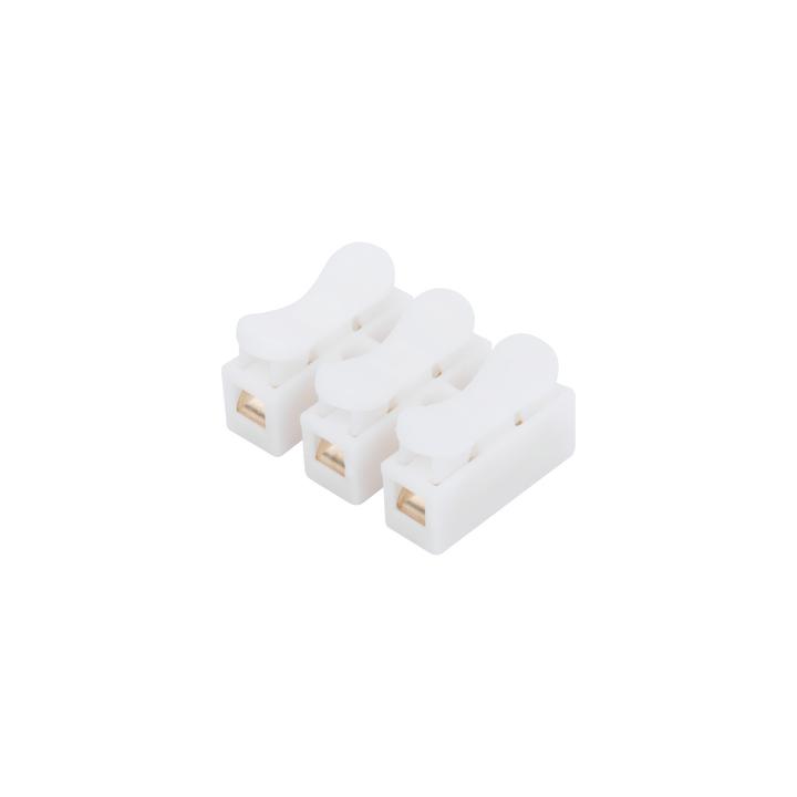 Conector tipo PUSH de 3 Contactos / Para una Conexión Rápida / Puentes de Cables