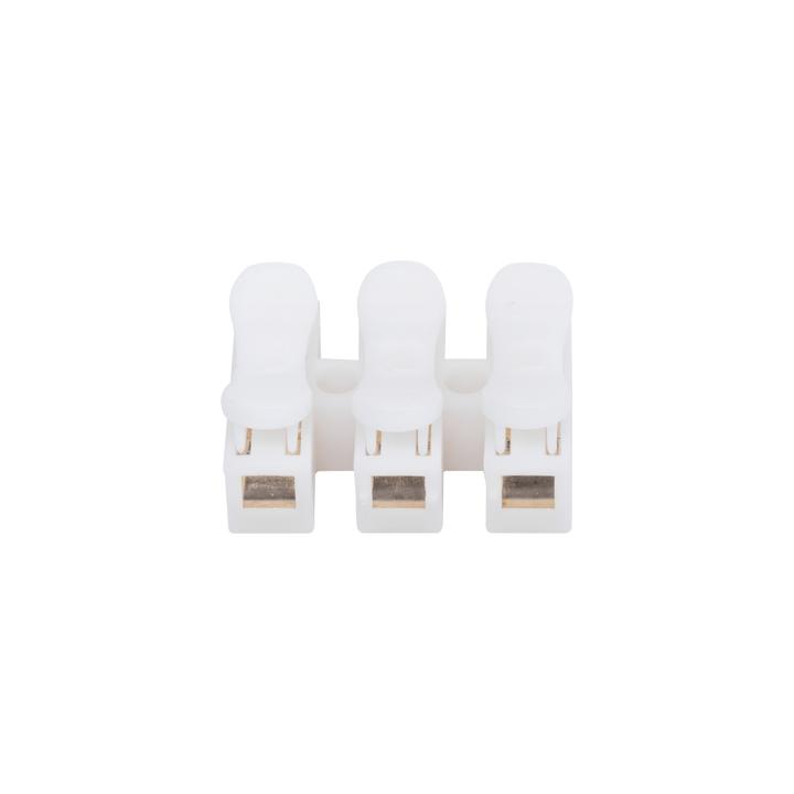 Conector tipo PUSH de 3 Contactos / Para una Conexión Rápida / Puentes de Cables
