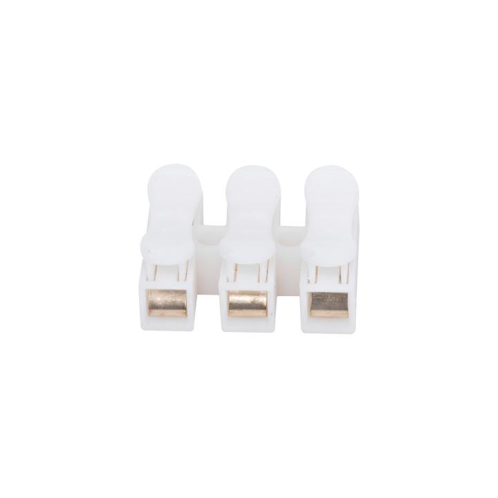 Conector tipo PUSH de 3 Contactos / Para una Conexión Rápida / Puentes de Cables