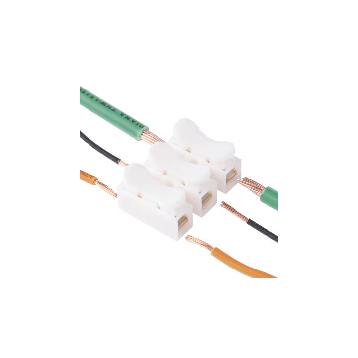 Conector tipo PUSH de 3 Contactos / Para una Conexión Rápida / Puentes de Cables