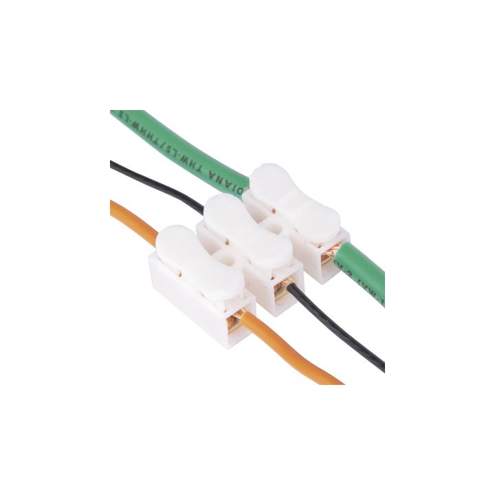 Conector tipo PUSH de 3 Contactos / Para una Conexión Rápida / Puentes de Cables