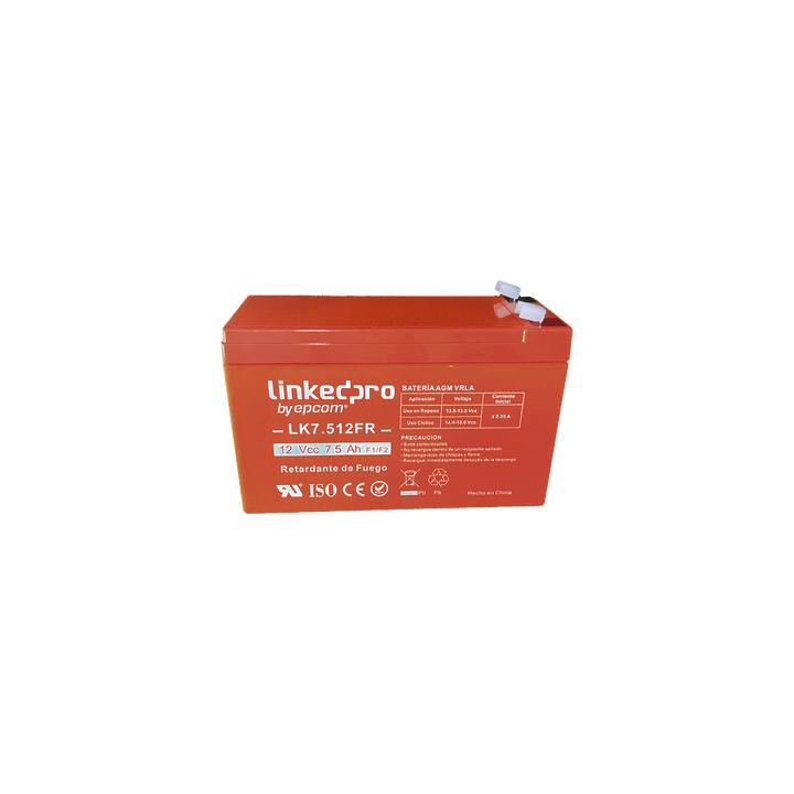 Batería 12 V / 7.5 Ah / UL / Tecnología AGM / Vida útil promedio de 5 años / Retardante a la Flama / Para equipo