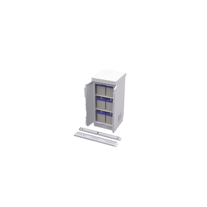 Gabinete de Seguridad de Lámina Galvanizada  para Almacenamiento de Baterías (Hasta 6 baterías PL110D12).