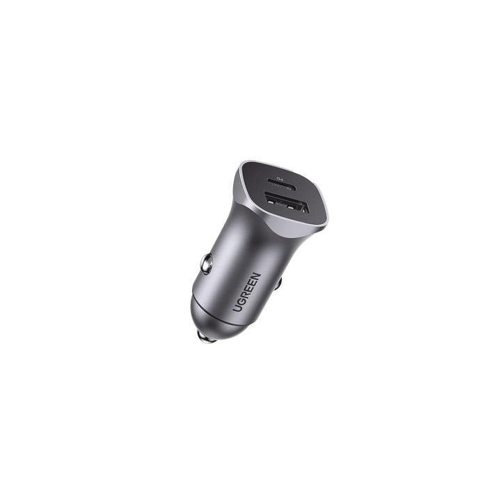 Cargador de Auto 30W | 2 Puertos USB-A y USB-C | Carga Rápida | Compatible con Vehículos de 12 y 24 VCD | PD3.0,
