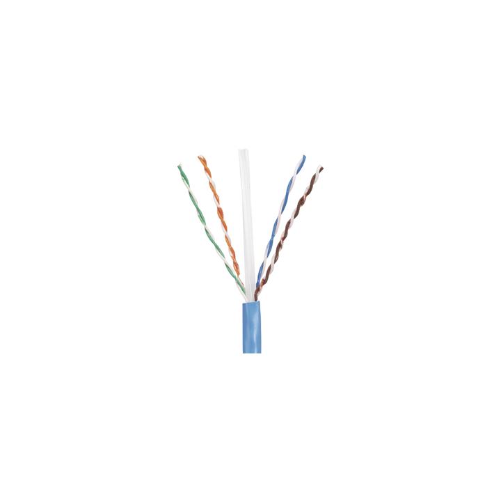 Bobina de Cable UTP 305 Metros (1000 Pies) de Cobre, PanNet, Azul, Categoría 5e (24 AWG), PVC (CM), de 4 Pares
