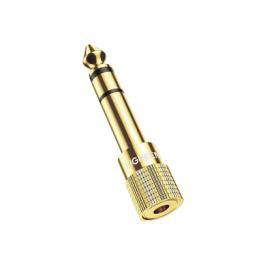 Adaptador (Convertidor) de Audio 3.5mm Hembra a 6.5mm Macho / Plug & Play / Superficie de Rosca Antideslizante /