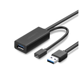 Cable de Extensión Activo USB 3.0 con puerto de alimentación Micro USB / 5 Metros / USB 3.0 a 5Gbps / No requiere