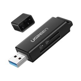 Lector de tarjetas SD portátil USB 3.0 de doble ranura / adaptador de tarjeta de memoria flash concentrador para TF SD