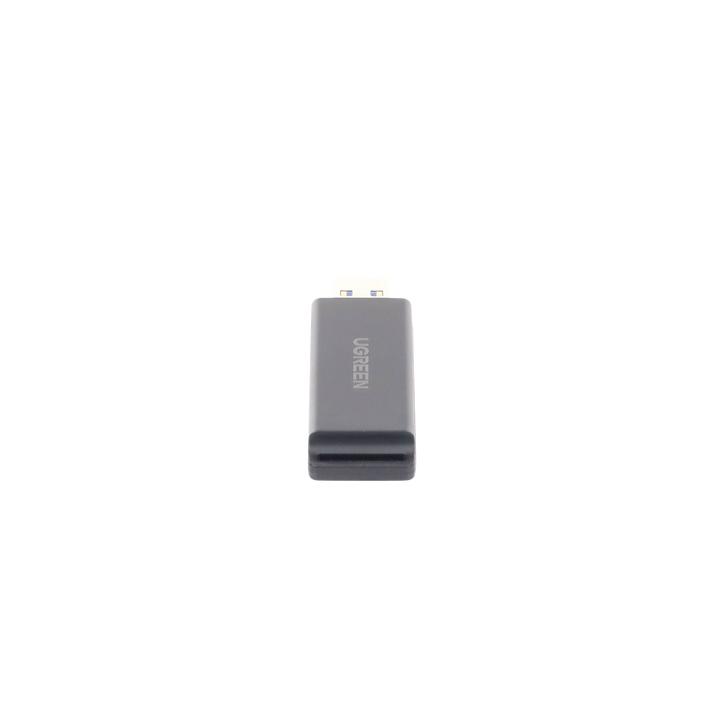 Lector de tarjetas SD portátil USB 3.0 de doble ranura / adaptador de tarjeta de memoria flash concentrador para TF SD
