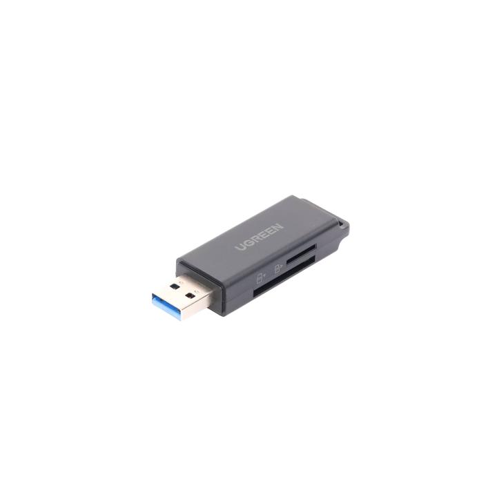 Lector de tarjetas SD portátil USB 3.0 de doble ranura / adaptador de tarjeta de memoria flash concentrador para TF SD