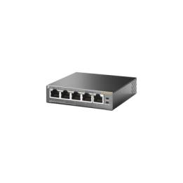 Switch PoE no Administrable de escritorio / 5 puertos 10/100 Mbps / 4 puertos PoE af/at / Presupuesto 67 W / Modo
