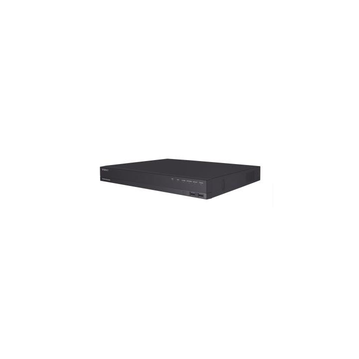 NVR 16 canales grabacion hasta 8MP / H.265 / P2P Wisenet / 16 puertos PoE Plug and Play / 80 Mbps para grabacion.