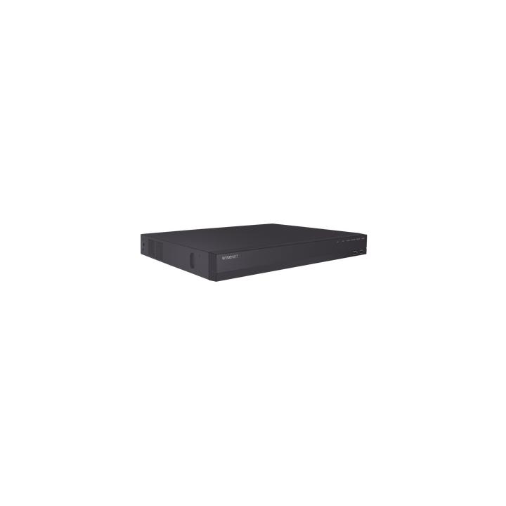 NVR 16 canales grabacion hasta 8MP / H.265 / P2P Wisenet / 16 puertos PoE Plug and Play / 80 Mbps para grabacion.